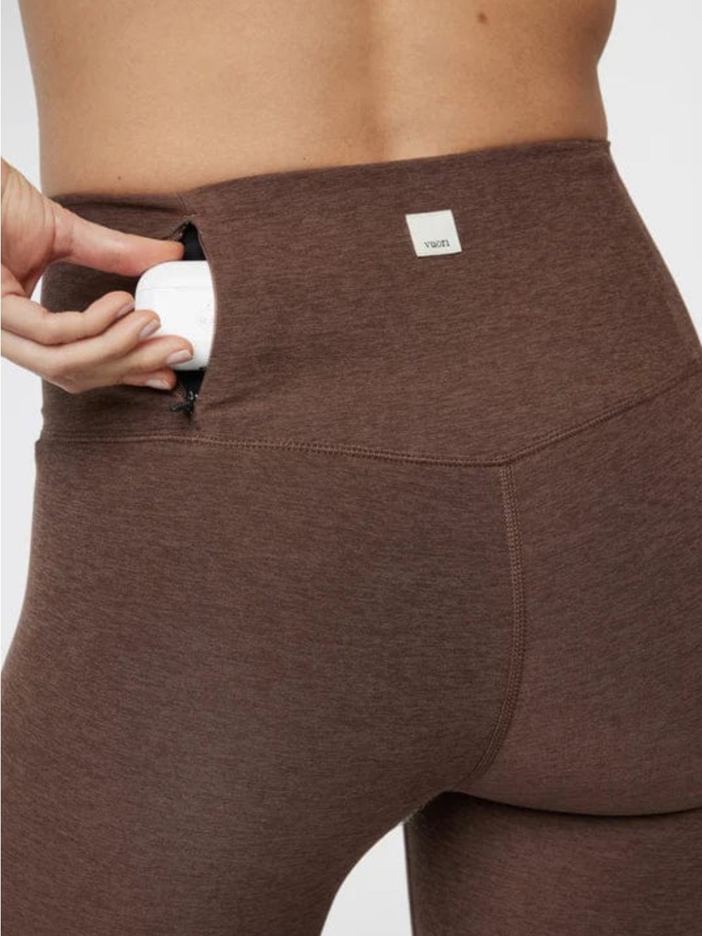 Vuori Brown Leggings with Hidden Pocket